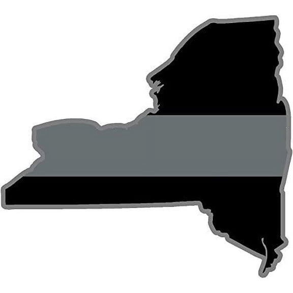 New York NY State Thin Silver line Decal Corrections Officer 3M Reflective sticker Decal