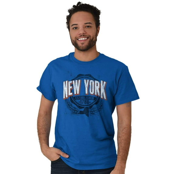 New York NY Student Campus Pride Plus Size Crewneck Graphic Tee Shirt Brisco Brands 2X