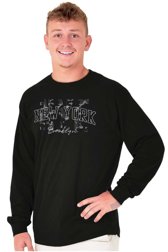 New York NYC Brooklyn Camouflage Long Sleeve TShirt Men Women Brisco Brands M