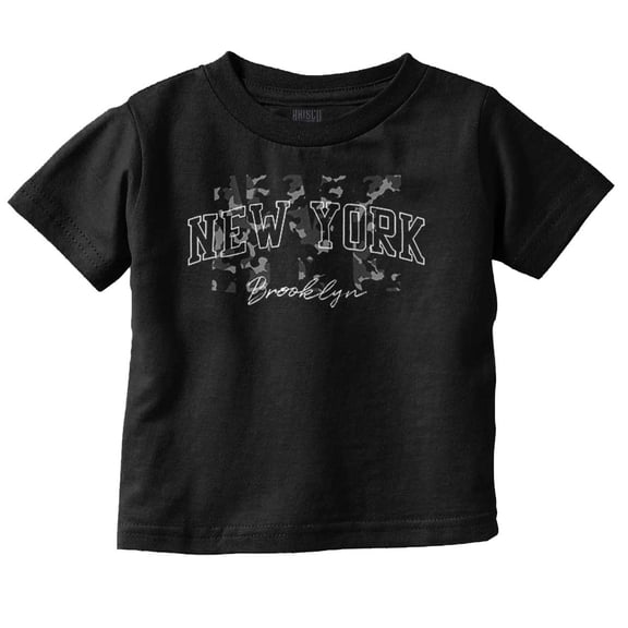 New York NYC Brooklyn Camouflage Toddler Boy Girl T Shirt Infant Toddler Brisco Brands 18M