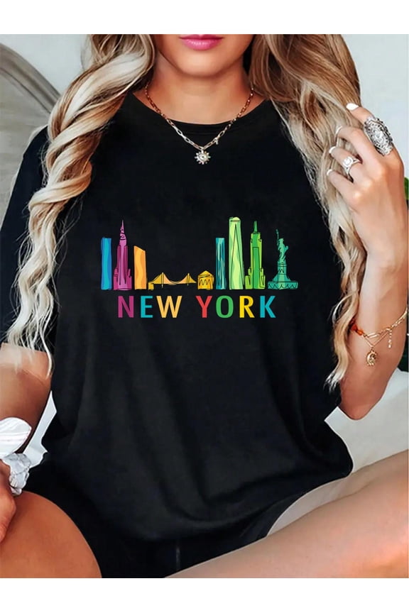 New York - NYC Skyline - Throwback Design - Classic T-Shirt