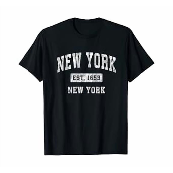 New York New York NY Vintage Established Sports Design T-Shirt