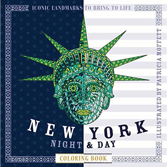 Pre-Owned New York Night Day Coloring Book Books Paperback