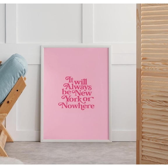 New York Or Nowhere Retro City Poster, Unframed Size 8x12