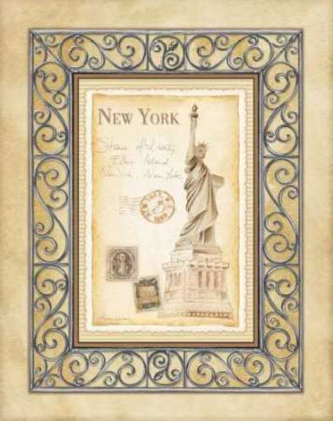 New York Postcard Canvas Art - Andrea Laliberte (24 x 30)