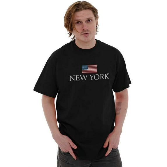 New York Pride American Flag NM USA Men's Graphic T Shirt Tees Brisco Brands M
