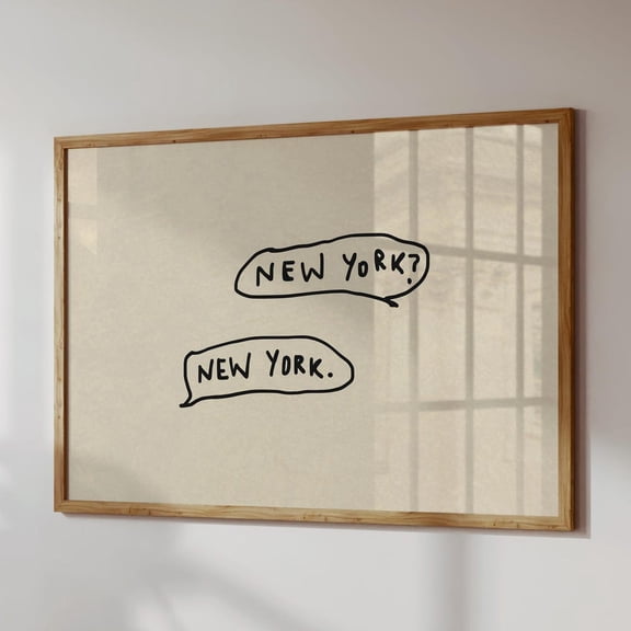 New York Print: NYC Apartment Wall Art, Trendy Neutral Decor, Unframed Canvas 12x16in