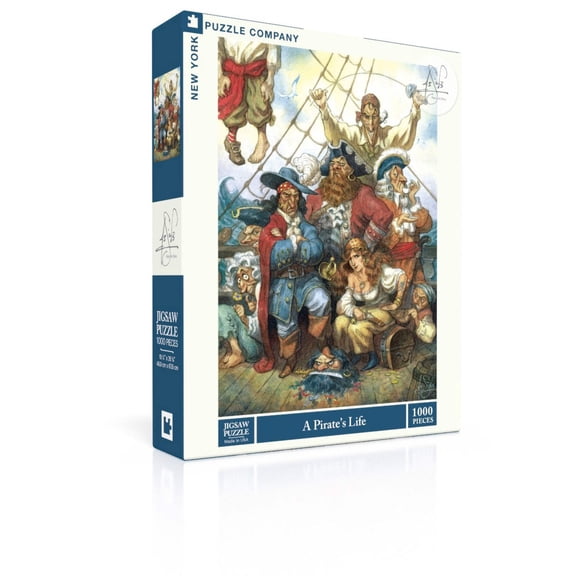 New York Puzzle Company A Pirate's Life 1000 Piece Jigsaw Puzzle