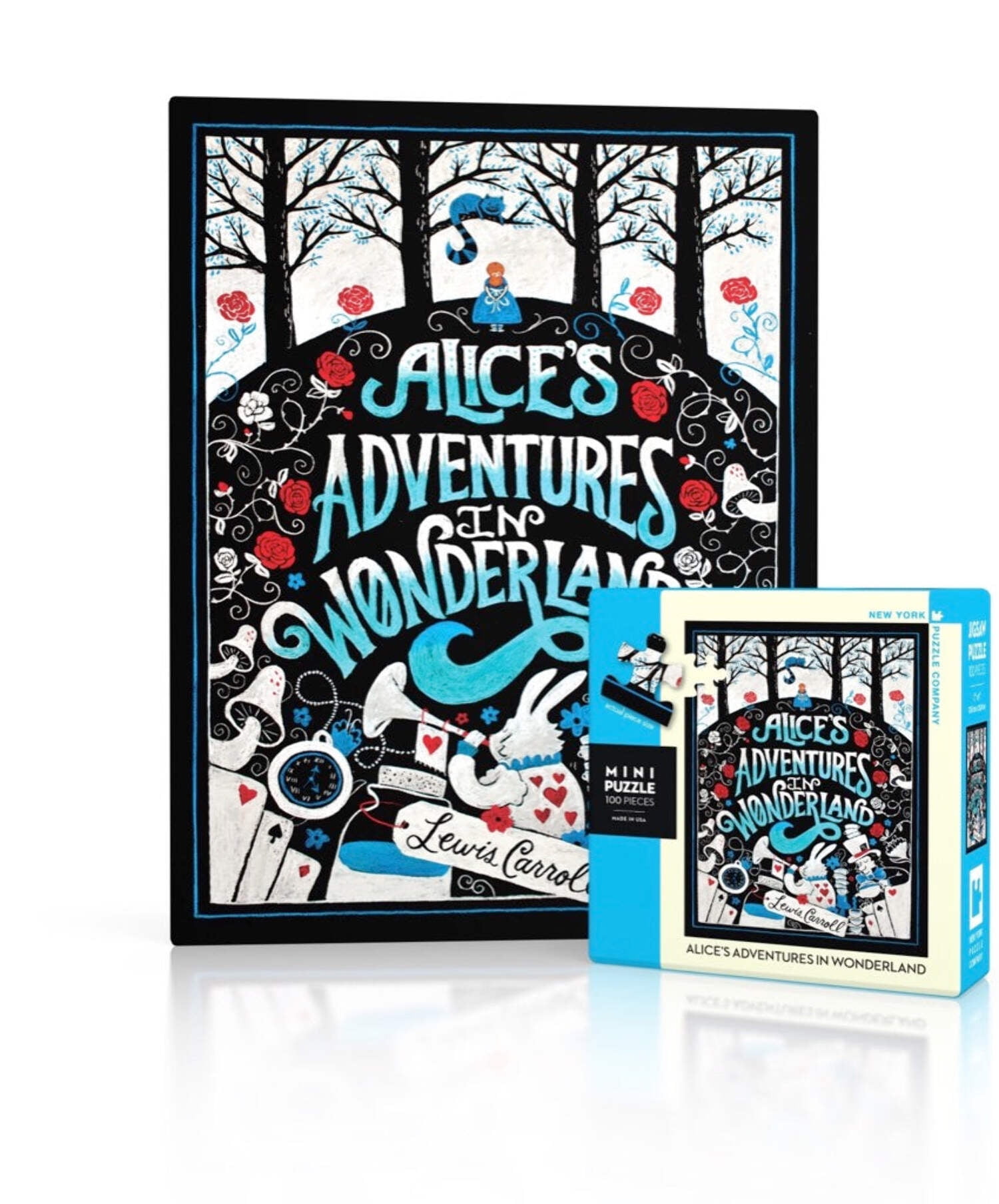 Alice in Wonderland Mini Jigsaw Book パズル New York Puzzle Company Alice in Wonderland Mini 100 Piece Mini