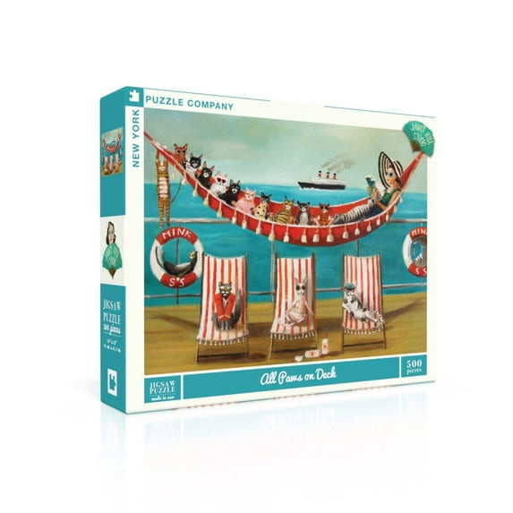 New York Puzzle Company All Paws on Deck 500 Piece Jigsaw Puzzle