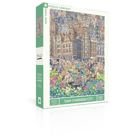 New York Puzzle Company 'Dam Charming City 1000 Piece Jigsaw Puzzle