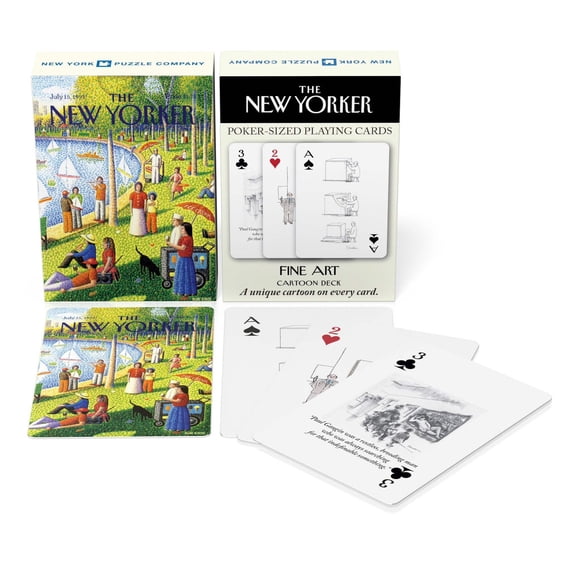 New York Puzzle Company Fine Arts Cartoons Playing Cards Single Standard Deck