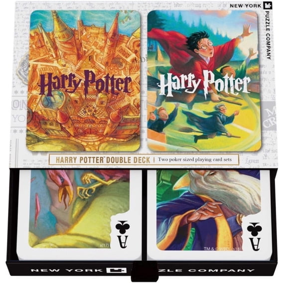 New York Puzzle Company Harry Potter Double Deck Playing Cards 2 Standard Decks