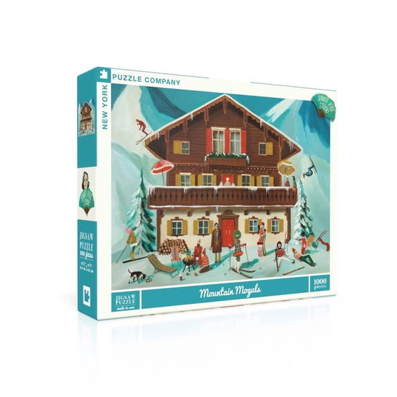 New York Puzzle Company Mountain Moguls 1000 Piece Jigsaw Puzzle