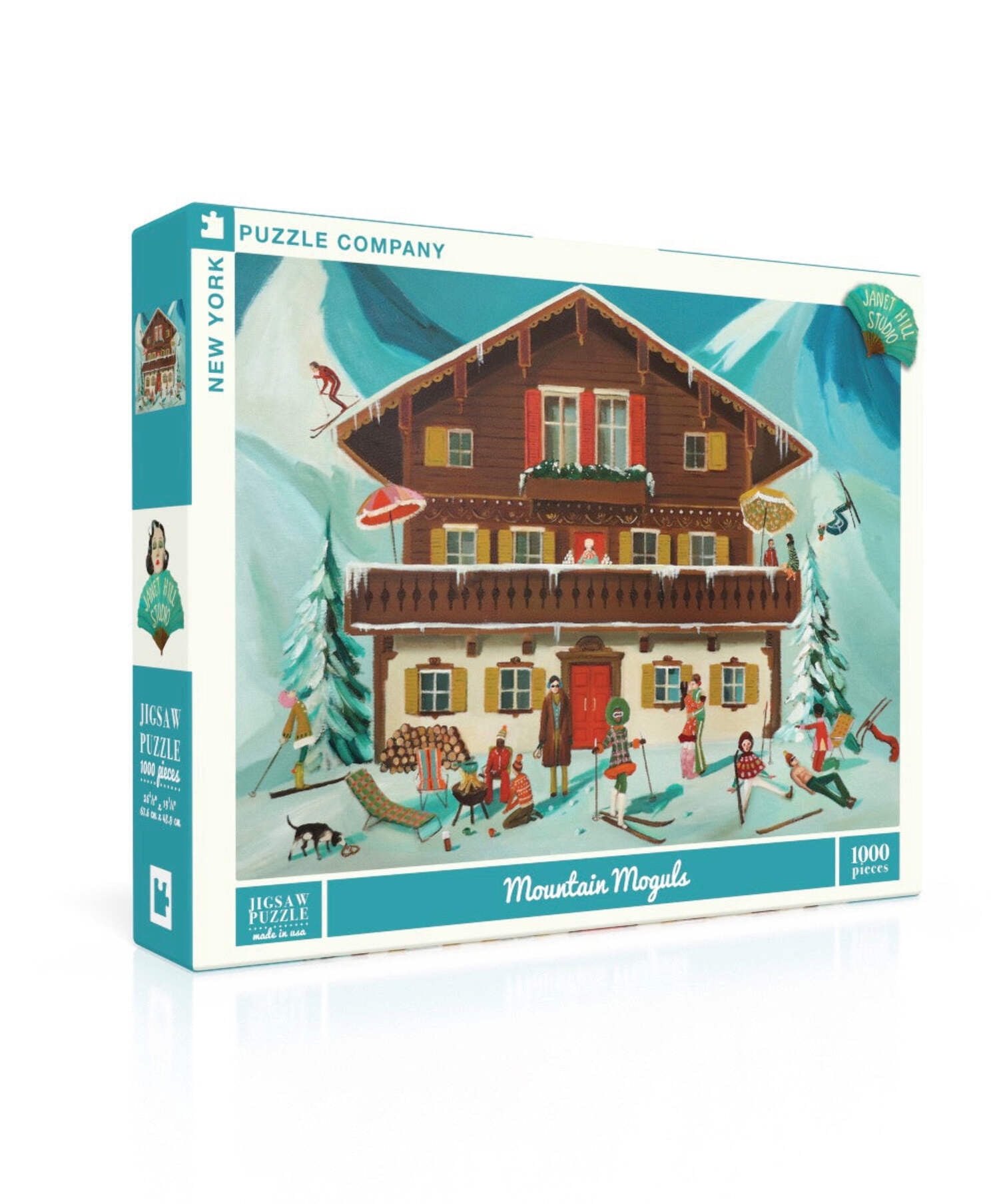 New York Puzzle Company Mountain Moguls 1000 Piece Jigsaw Puzzle