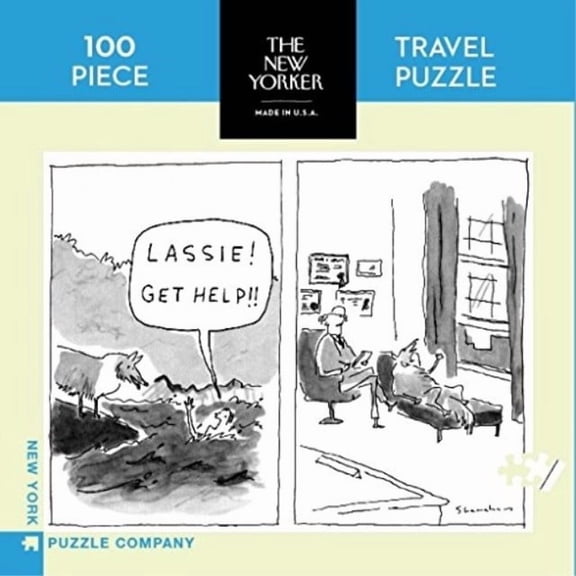 New York Puzzle Company - New Yorker Lassie Get Help Mini - 100 Piece Jigsaw Puzzle