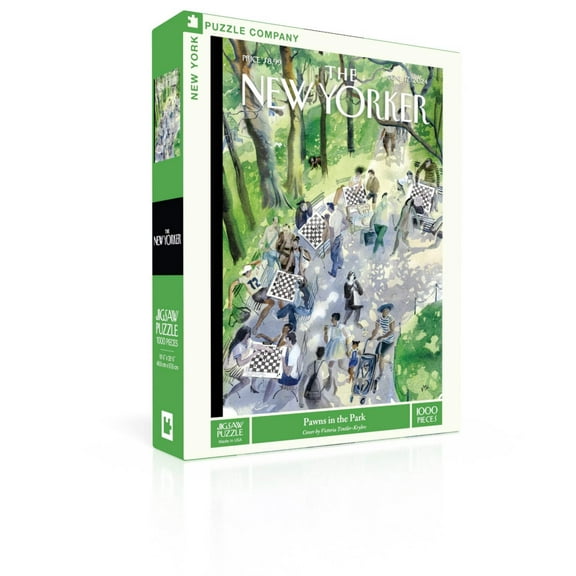 New York Puzzle Company Pawns in the Park 1000 Piece Jigsaw Puzzle