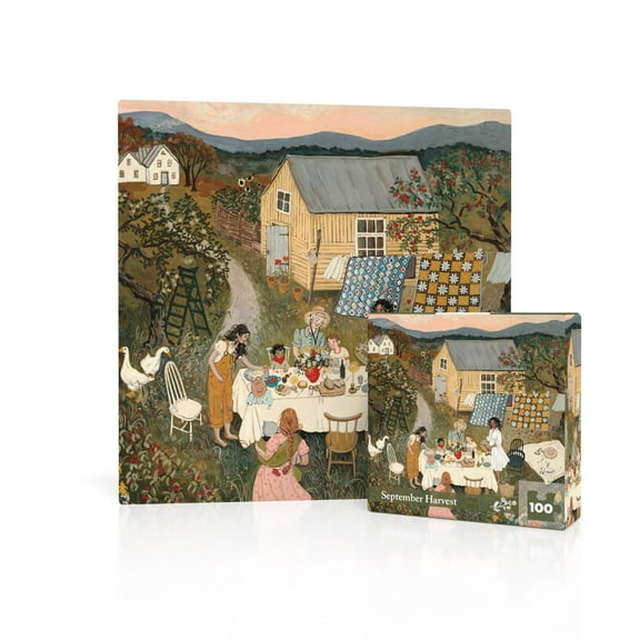 New York Puzzle Company September Harvest Mini 100 Piece Mini Puzzle