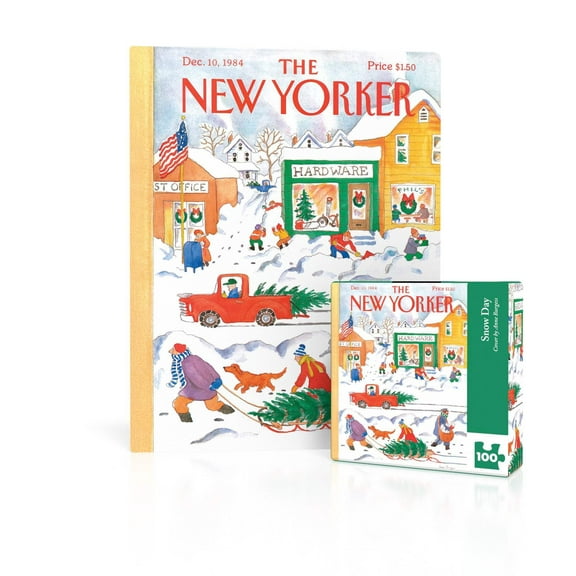 New York Puzzle Company Snow Day Mini 100 Piece Mini Puzzle