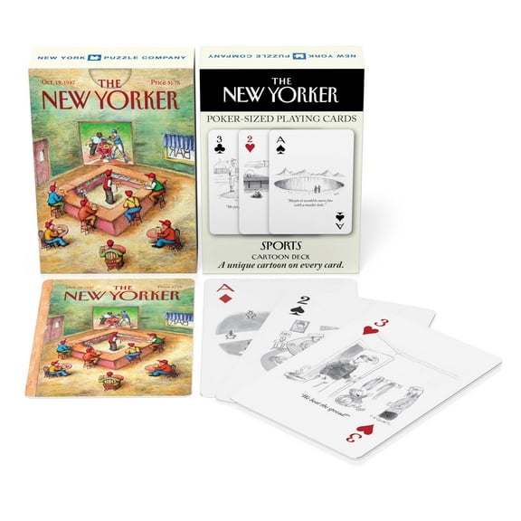New York Puzzle Company Sports Cartoons Playing Cards Single Standard Deck