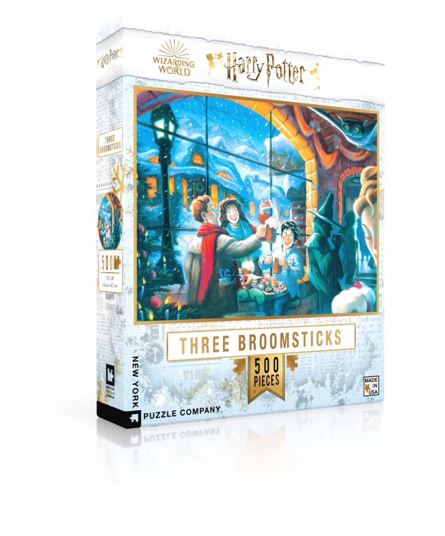 New York Puzzle Company Three Broomsticks 500 Piece Jigsaw Puzzle