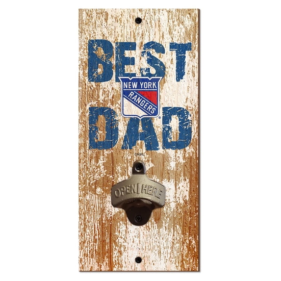 New York Rangers 5'' x 12'' Best Dad Bottle Opener