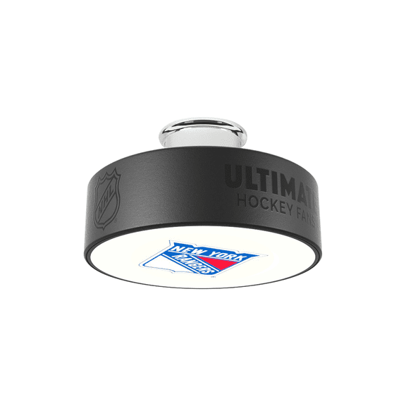 New York Rangers Primary Logo Hockey Puck Light