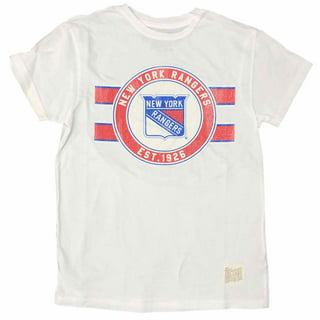 New York Rangers Retro Brand Gray Soft Vintage Tri-Blend Short Sleeve  T-Shirt