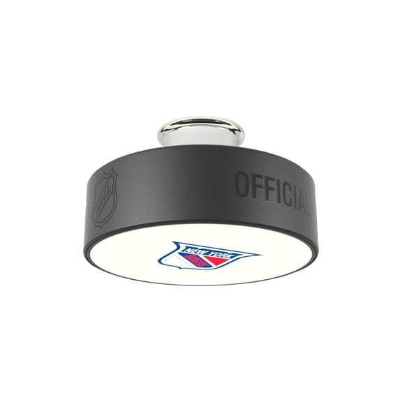 New York Rangers Retro Logo Hockey Puck Light