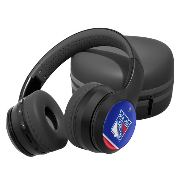 New York Rangers Stripe Design Wireless Bluetooth Headphones With Case