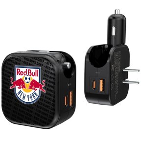 New York Red Bulls Text Backdrop Design USB Charger