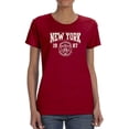 thumbnail image 1 of New York Retro College T-Shirt Women -Image by Shutterstock, Female Large, 1 of 4