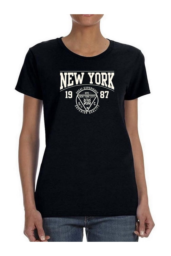 New York Retro College T-Shirt Women -Image by Shutterstock, Female Small