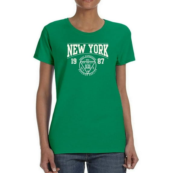 New York Retro College T-Shirt Women -Image by Shutterstock, Female Small