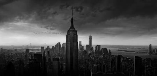 New York Rockefeller View Canvas Art - Wim Schuurmans (10 x 20)