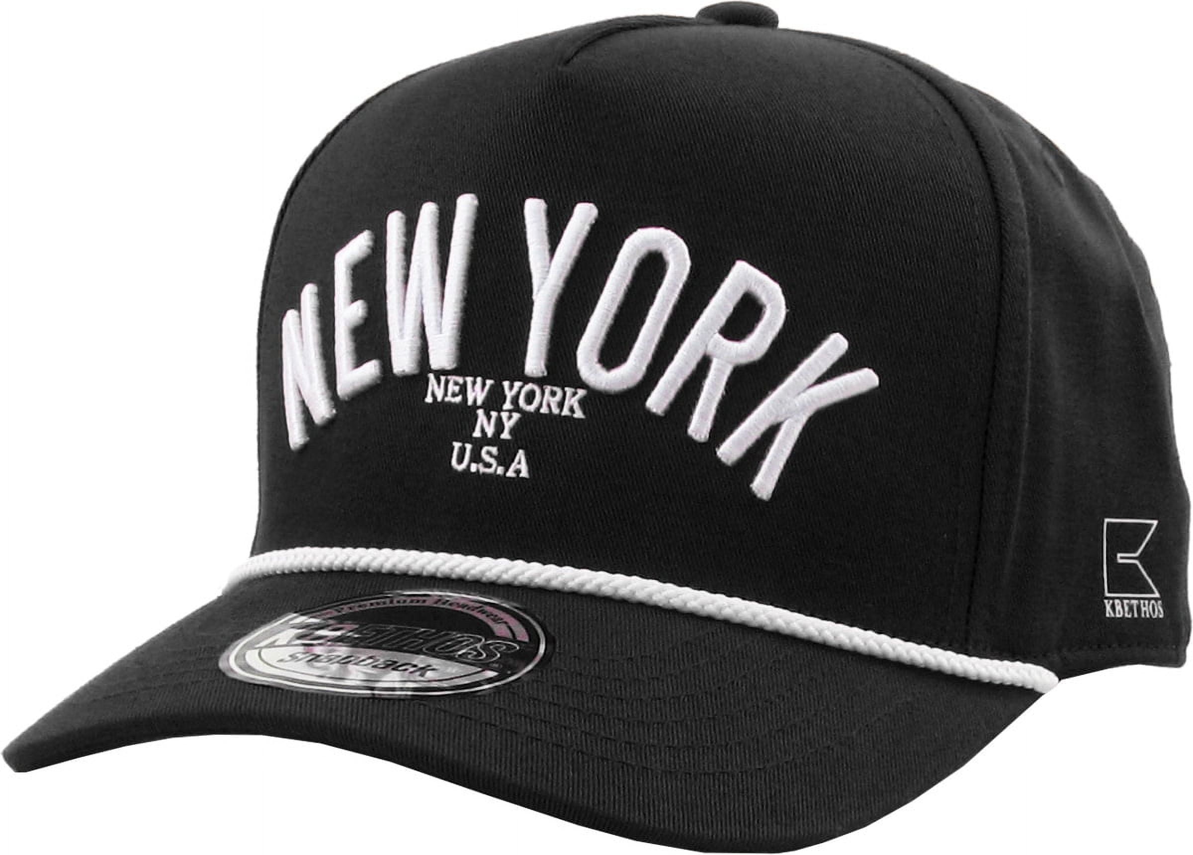 Ball Cap Rope New York Rope Snapback 5-Panel Baseball Trucker Cap Adjustable Fashion ...