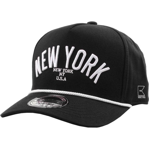 New York Rope Snapback 5-Panel Baseball Trucker Cap Adjustable Fashion Mens Womens