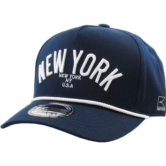 New York Rope Snapback 5-Panel Baseball Trucker Cap Adjustable Fashion Mens Womens