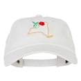 thumbnail image 1 of New York Rose with Map Embroidered Unstructured Washed Cap - White OSFM, 1 of 5