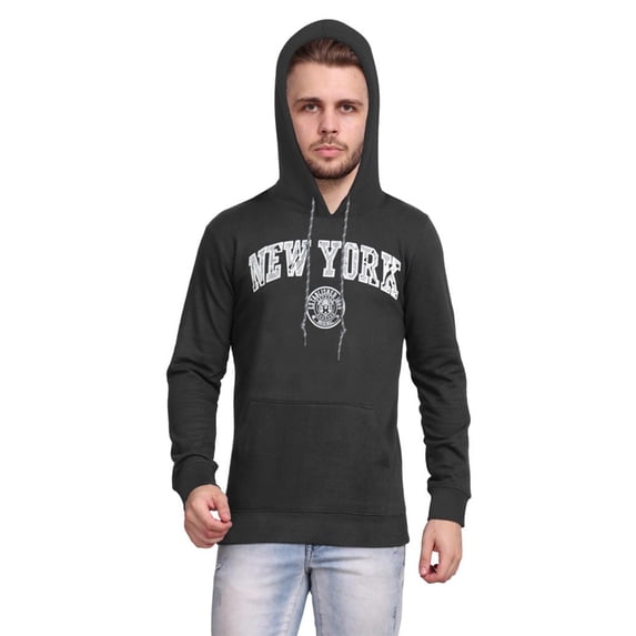 New York Rubber Embroidered Hoodie Navy XX-Large