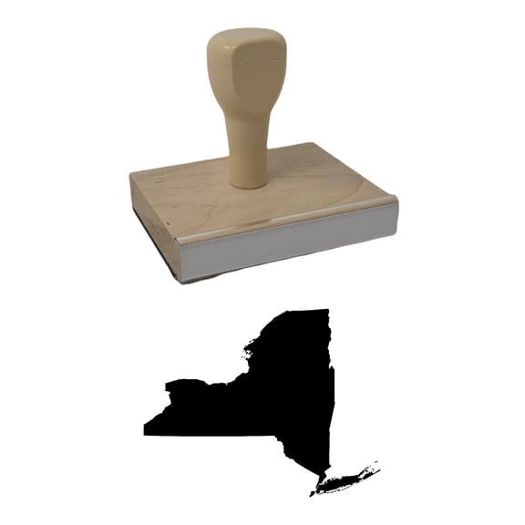New York Rubber Stamp, 3 X 4" Wood Stamp