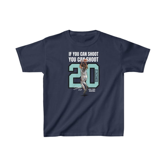 New York Sabrina Ionescu #20 Cartoon Basketball fan Gifts Kids Cotton Tee