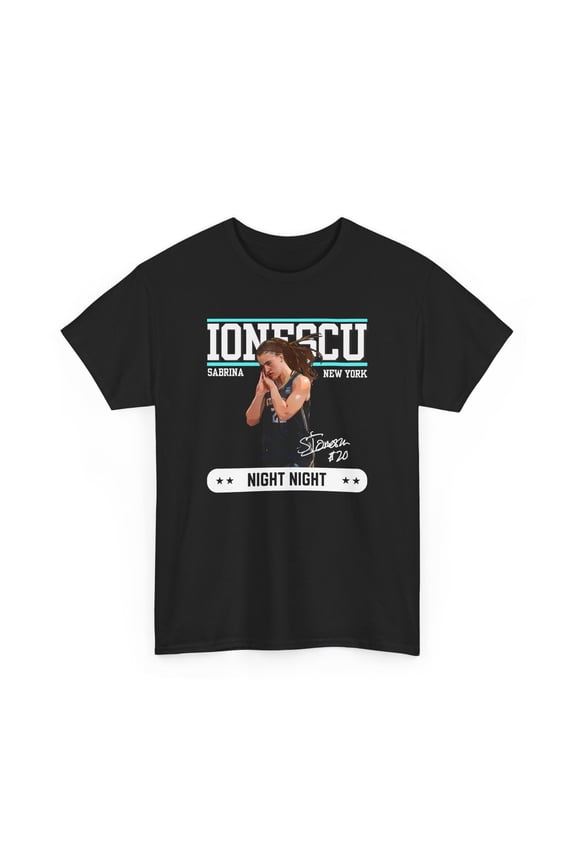 New York Sabrina Ionescu 20 Night Cartoon basketball fan Unisex Cotton Tee