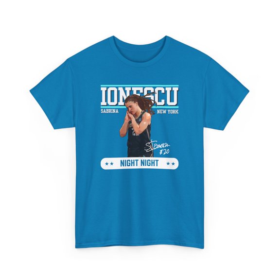 New York Sabrina Ionescu 20 Night Cartoon basketball fan Unisex Cotton Tee