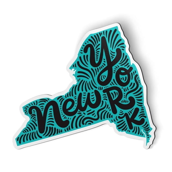 New York Shape Cute Letters Native Local - 5.5" Magnet for Car Locker Refrigerator