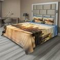 thumbnail image 1 of Ambesonne New York Fitted & Top Sheet Set with Shams, Cityscape of Brooklyn, Multicolor, 1 of 4