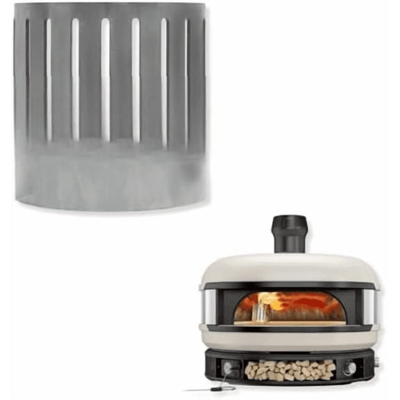 New York Shield for Gozney Dome Balanced Flame Control for NY-Style Bakes Protects Crust, Extends Turn Time, Full Stone Access 3.6mm 304 Stainless Steel Pizza Oven Accessory