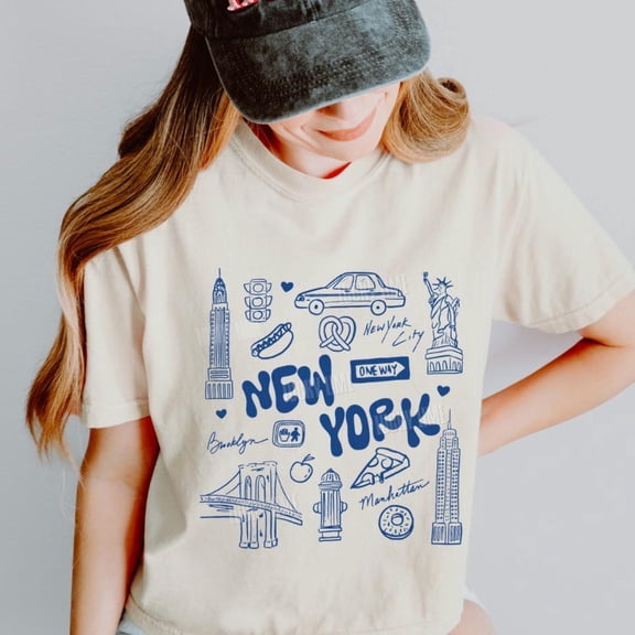 New York Shirt Cropped Shirt NYC Shirt New York City TShirt Vacation Shirt Travel Shirt Cr