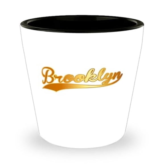 New York Shot Glass, Unique Brooklyn Souvenir, Cityscape Mini Glassware, 1.5oz Collectible Cup, Perfect City Gift for Travelers and Locals