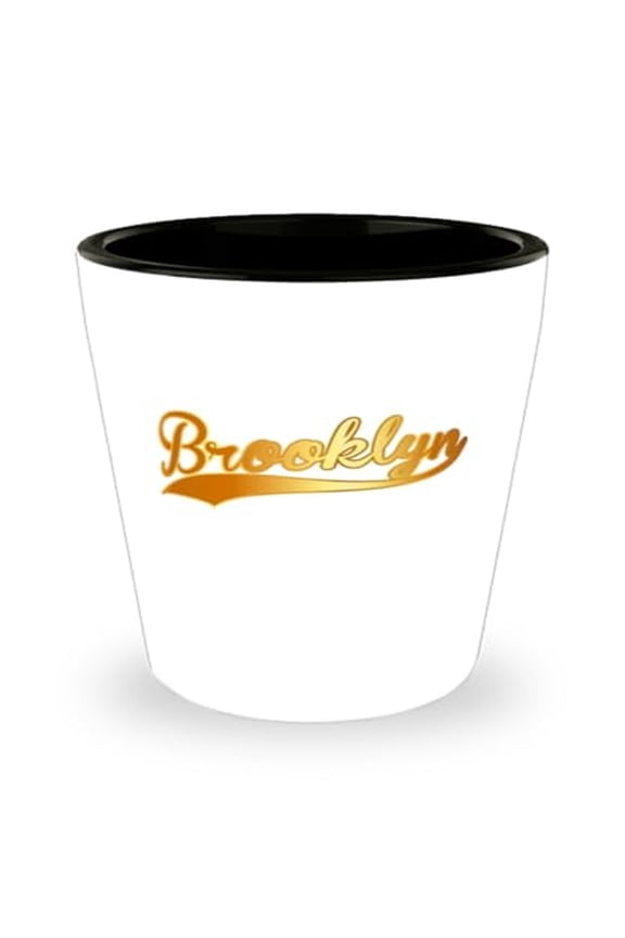 New York Shot Glass, Unique Brooklyn Souvenir, Cityscape Mini Glassware, 1.5oz Collectible Cup, Perfect City Gift for Travelers and Locals
